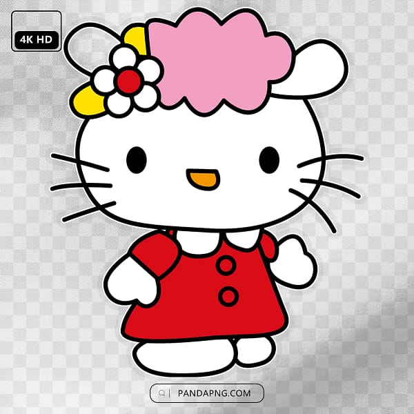 12 Hello Kitty Pink Flower Hat – Cute Sanrio White Cat Illustration Hello Kitty Pink Flower Hat – Cute Sanrio White Cat Illustration