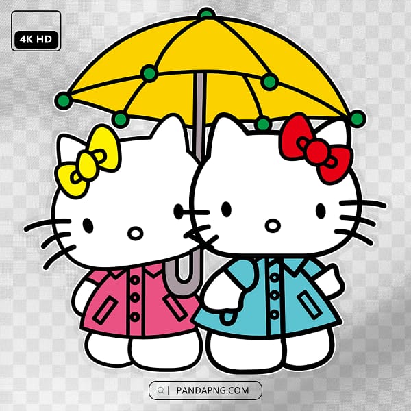 19 Hello Kitty and Friend Under Umbrella Hello Kitty and Friend Under Umbrella
