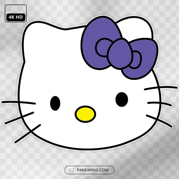 22 Hello Kitty Face with Purple Bow Hello Kitty Face with Purple Bow