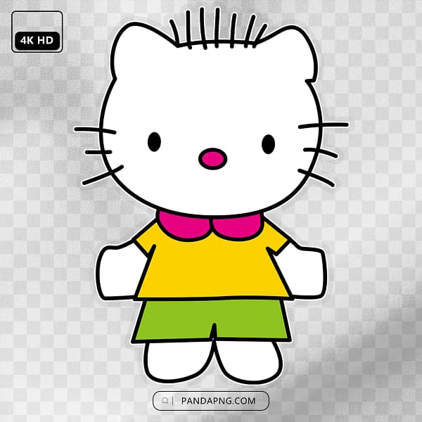 7 Hello Kitty Yellow Shirt and Green Skirt – Cute Sanrio White Cat Illustration Hello Kitty Yellow Shirt and Green Skirt – Cute Sanrio White Cat Illustration