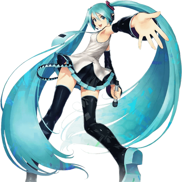 4 Hatsune Miku Blue-Haired Digital Graphic with Boots Hatsune Miku Blue-Haired Digital Graphic with Boots