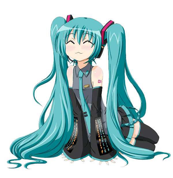 11 Hatsune Miku Iridescent Blue Hair Digital Graphic Hatsune Miku Iridescent Blue Hair Digital Graphic