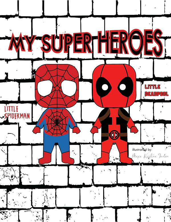 B (8) Spiderman & Deadpool Cartoon Heroes Graphic Spiderman & Deadpool Cartoon Heroes Graphic
