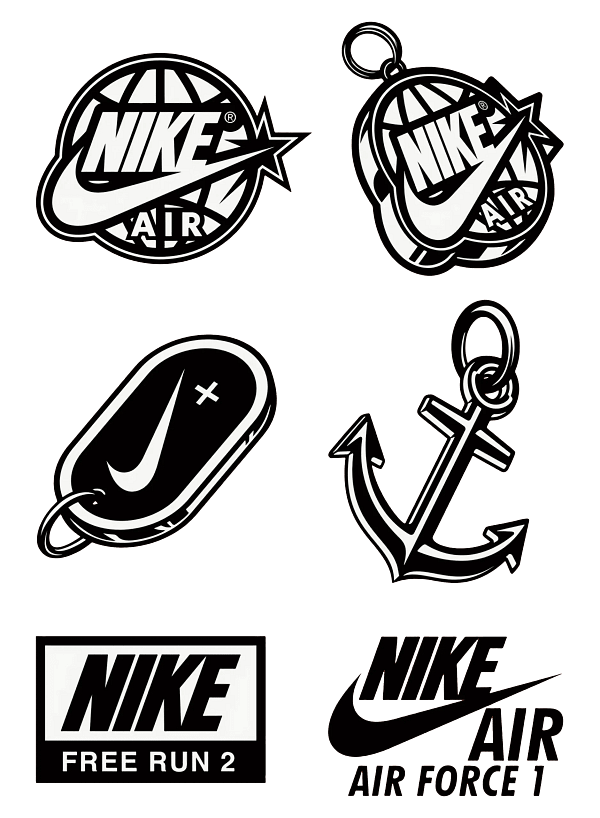20 Nike Air Force Logos Sneaker Graphic Nike Air Force Logos Sneaker Graphic