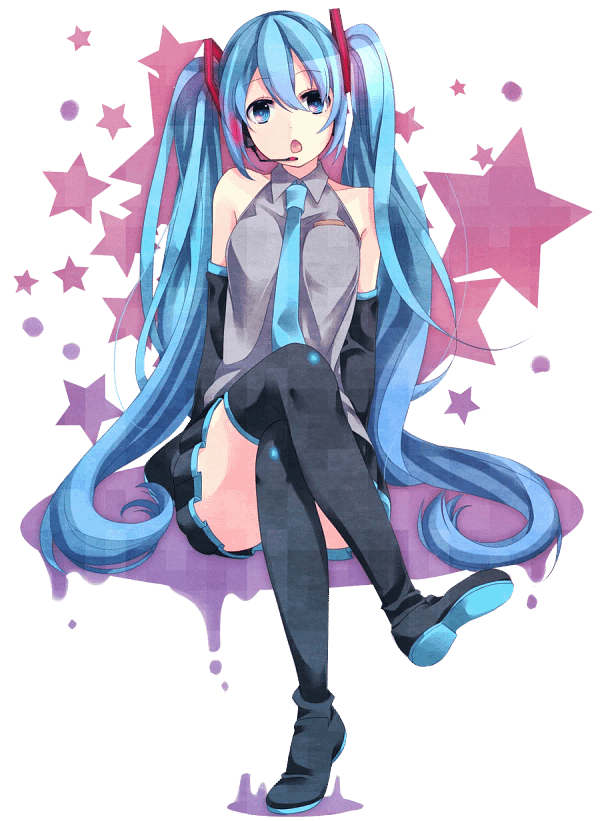 36 Hatsune Miku Blue-Haired Digital Art Graphic Hatsune Miku Blue-Haired Digital Art Graphic
